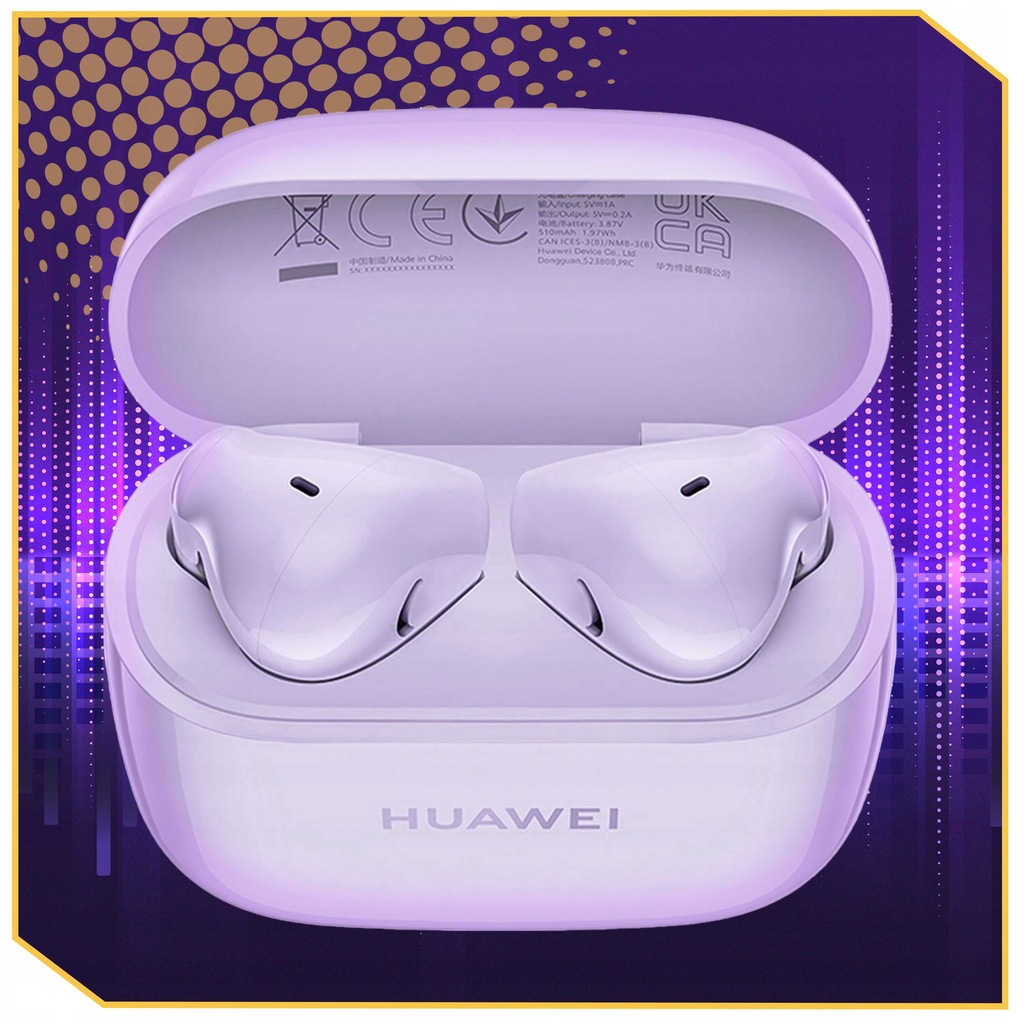 SŁUCHAWKI BEZPRZEWODOWE Huawei FreeBuds SE 2 DOUSZNE Bluetooth 5.3 FIOLET Materiał tworzywo sztuczne